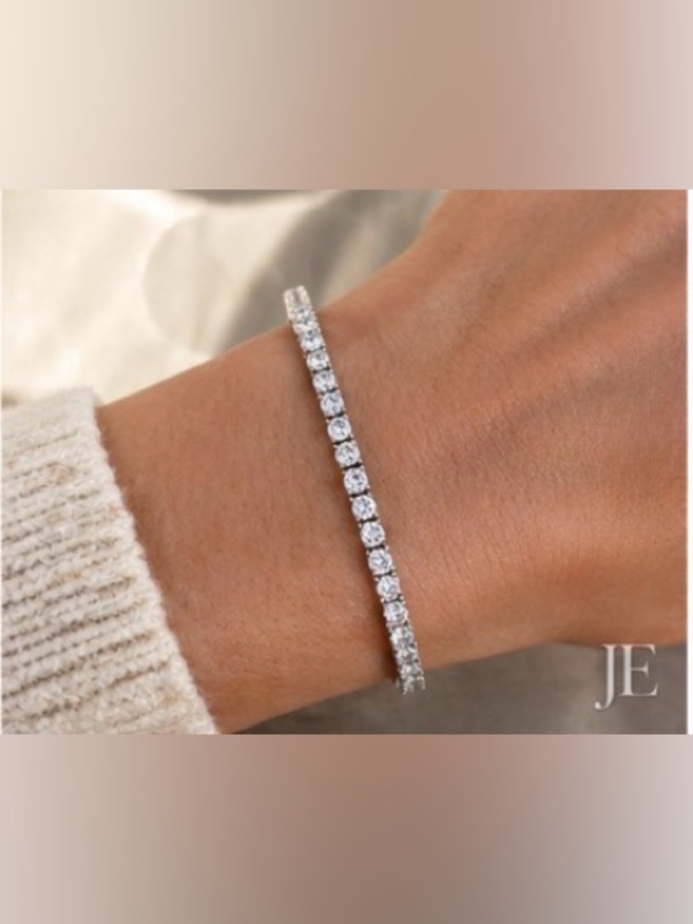 2ctw Moissanite Tennis Bracelet 2.5mm D VVS1 925 Silver Classic